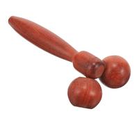 GANAZONO Rullo Massaggiatore in Legno per Viso e Fronte Doppia Sfera, per Massaggio del Corpo e Pelle Tonica, Strumento per Massaggio Rilassante