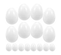 GANAZONO Scatola di Imballaggio per Uova di Pasqua Vuote in Plastica 16 Pezzi da 8 Cm, Guscio Apribile per Decorazioni e Giocattoli a Sorpresa, Confezione Regalo e Feste Pasquali