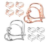 GANAZONO Set 10 Fermagli per Chioma a Forma di Cuore Antiscivolo Mollette Vintage in Metallo Leggere Accessori Moda per Donne per Uso Quotidiano e Sportivo