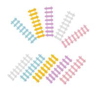 GANAZONO Set 15 Pezzi Mini Recinzione Colorata in Legno per Decorazione Micro Paesaggio, Recinzione per Piante Grasse, Ornamento per Vaso e Giardinaggio Fai da Te