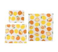 GANAZONO Set 3 Panni Salvafreschezza in Cotone Biologico Pellicola in Cera D’api Riutilizzabile per Conservazione Alimenti Freschi, Involucro Sostenibile per Frutta, Formaggio e Pane, Uso