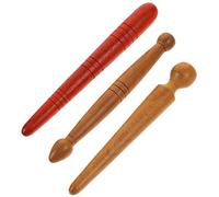 GANAZONO Set 3 Pezzi Bastoncini in Legno per Massaggio, Punto Digitopressione Effetto Relax e Rilassante, Strumenti per Riflessologia Plantare Bordi Arrotondati e Lato Estremità