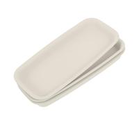 GANAZONO Set Da 3 Vassoi Per Vasi Da Balcone in Plastica Beige 200, Vaschette Rettangolari Anti-perdite 21x8.5 Cm Per Giardinaggio Interno Ed Esterno, Basi Per Vasi Di Fiori Leggere e Facili Da Pulire