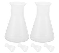 GANAZONO Set di 6 Beute da Laboratorio Erlenmeyer in Plastica Pp 100ml Forma Conica per Miscelazione Facile e Prevenzione di Trabocco, per Laboratorio