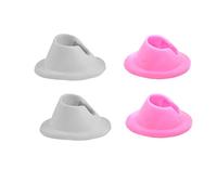 GANAZONO Supporto per Flacone di Smalto per Unghie 4 Pezzi Base per Smalto Nail Art Porta Flaconi Leggero e Resistente per Manicure Casa Salone Professionale Rosa e Bianco