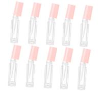 GANAZONO Tubi Vuoti per Lip Gloss 3ml in Plastico Trasparente 10 Pezzi, Contenitori per Labbra per Viaggio e Uso Quotidiano