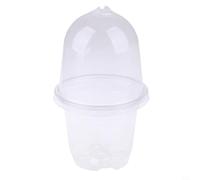 GANCEI 10 vasi trasparenti per vivaio con cupole per umidità, vassoi in plastica trasparente da 105 cm, con fori di drenaggio, per tagliare le piante, germinazione, interni