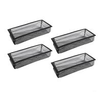 GANCEI 4 coperture per registro del pavimento, in PVC, per protezione dai detriti, colore nero, 10,2 x 25,4 cm, per casa e ufficio (10,2 x 25,4 cm)