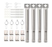 GANCEI 42204 - Bruciatore a gas per barbecue, regolabile, in acciaio inox, 30,5 cm-44,5 cm, compatibile con Outback Campingaz, confezione da 4