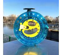 GANCEI Bobina per aquilone in ABS con lenza per aquiloni in cristallo e pesca, facile da controllare, puleggia per gli appassionati di sport all'aria aperta, 22 cm, blu o viola (20 cm blu)