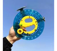 GANCEI Bobina per aquilone in ABS con lenza per aquiloni in cristallo e pesca, facile da controllare, puleggia per gli appassionati di sport all'aria aperta, 22 cm, blu o viola (22 cm blu)
