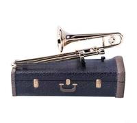 GANCEI Carillon artigianale a forma di trombone, plastica, 10 x 6 cm, nero, decorazione portatile per soggiorno, camera da letto (A)