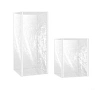GANCEI Confezione da 2 coperture trasparenti in PVC con cerniere, protezione antipolvere trasparente per rastrelliere da 10/20 strati, cucina panetteria caffetteria