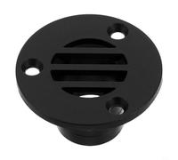 GANCEI Copertura di scarico a pavimento nera da 25 mm, griglia hardware per barca, yacht camper, efficiente uscita di drenaggio dell'acqua per la sicurezza della navigazione (22 mm con coperchio)