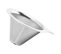 GANCEI Gocciolatore a rete in acciaio inox con supporto, filtro a cono riutilizzabile, per preparare il tè, cucina, ufficio, campeggio (S)