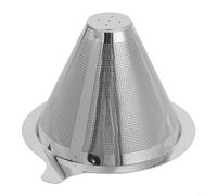 GANCEI Gocciolatore a rete in acciaio inox con supporto, filtro a cono riutilizzabile, per preparare il tè, cucina, ufficio, campeggio (M)