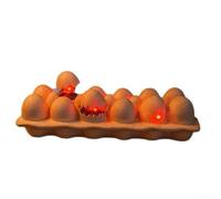 GANCEI Halloween si illumina zombie pulcino emergente da uovo vassoio decorazione con luci LED arancioni e suoni inquietanti per le feste