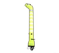 GANCEI Immersione subacquea SMB Marker Boy Sea Eel Shape Nylon Float con strisce riflettenti per subacquei sotto il segnale rosa 12 m x 15 cm (1,5 m x 15 cm giallo)