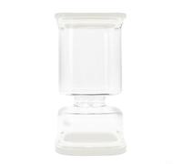 GANCEI Kimchi - Barattolo quadrato in plastica per sottaceti con separazione a secco e umido, 1000 ml, ermetico, contenitore da cucina per alimenti fermentati, colore bianco (nero)