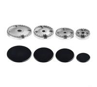 GANCEI Kit di ricambio per bruciatore a gas con cappello in ferro e coperchio per fornelli Shabaf, per distribuzione uniforme del calore (piatto)