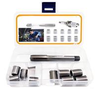 GANCEI Kit di riparazione filettatura bobina di accensione, 11 pezzi, M10 x 1.0, set di rubinetti e matrici in acciaio inox per il ripristino del foro della scintilla, manutenzione di moto