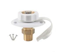 GANCEI Kit ingresso acqua camper 3/4 Nh femmina a 1/2 Npt maschio con valvola di ritegno in ottone e raccordo in plastica, per un affidabile collegamento dell'acqua della città (bianco)