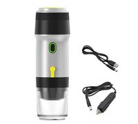 GANCEI Macchina per caffè espresso portatile con ricarica USB per campeggio all'aperto, escursioni, viaggi su strada e uso in auto, nero argento (argento B)