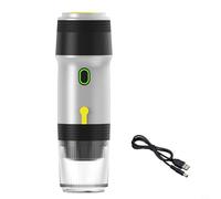 GANCEI Macchina per caffè espresso portatile con ricarica USB per campeggio all'aperto, escursioni, viaggi su strada e uso in auto, nero argento (argento A)
