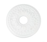 GANCEI Medaglione da soffitto, rotondo, in poliuretano, pannello decorativo per lampada da soffitto, senza fori, bianco (35 cm)