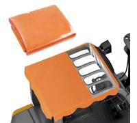GANCEI Oxford - Parasole per carrello elevatore, 600D, con finestra in PVC trasparente, copertura impermeabile per forcella, paralume, 114 x 83 cm, arancione