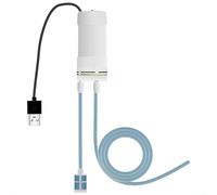 GANCEI Pompa dell'acqua elettrica autoadescante da 5 V, pompa per vuoto elettrica compatta alimentata tramite USB, flusso 4L/min per acquario, giardino o uso in viaggio, bianco (5 metri)
