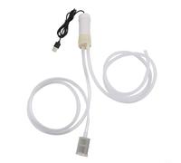 GANCEI Pompa dell'acqua elettrica autoadescante da 5 V, pompa per vuoto elettrica compatta alimentata tramite USB, flusso 4 l/min, per acquario, giardino o uso in viaggio, bianco (3 metri)