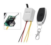 GANCEI Ricevitore interruttore di controllo remoto relè wireless per sistemi DC 4 V-12 V, trasmettitore a 1 pulsante con tecnologia codice di apprendimento, 43 x 30 x 22 mm