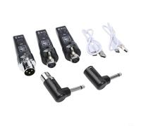 GANCEI Sistema microfonico wireless 24 G con trasmettitore UHF XLR ricevitore 110 dB gamma dinamica bassa distorsione per musicisti palcoscenico PA Mixer nero (uno e due)