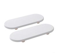 GANCEI Tappetino scolapiatti in terra di diatomee per bancone della cucina, tappetino super assorbente in pietra 235 x 95 cm, resistente al calore per lavello e lavello, grigio bianco, confezione da 2