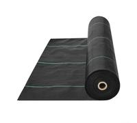 GANCEI Tessuto barriera per erba, Pe Pp controllo paesaggio tessuto per giardino aiuola sentiero, nero 1,3 x 30,5 m (90,7 g) 0,9 x 30,5 m)
