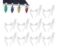 Ganchi per Luci Natalizie | Set da 10 Ganci a Forma di Renna per Luci Festive da Grondaia | Supporti Festivi Resistenti per Siding Tegole Grondaie Deck Recinzioni Scandole Sofitti Tetti Ringhiere