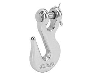 Gancho de elevación para amarre de barcos marinos de 1/4", gancho de horquilla de acero inoxidable con capacidad de carga de 1000 libras, gancho de remolque de acero inoxidable