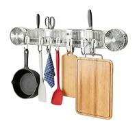 Ganci A Ad Alta Resistenza,Binario Regolabile Senza Fori 8 Appendini,Ganci a Parete per Cucina e per Conservazione | Per Cucina Bagno Doccia Piastrella Vetro Asciugamano Spugna Tagliere Cappello Cappo