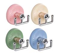 Ganci a , da parete, per cappotti, cappelli, chiavi, borse | Il set di quattro ganci a ventosa offre una comoda conservazione per cappotti, cappelli, chiavi, borse