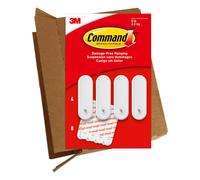 Ganci a filo grandi Command 4 ganci 8 strisce Command Supporta fino a 5 libbre Ganci da parete sospesi senza danni con strisce adesive Nessun att