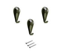 Ganci a Goccia per Quadri in zama con Chiodi - Dimensioni mm 27 x 14 - Confezione da 3 pezzi - Ganci per Appendere Quadri al Muro - Bronzo