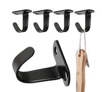 Ganci a J Resistenti - Gancio a Forma di J per Abiti,Rinforzato Resistente 5 Pezzi per Armadio Cucina Bagno Cappelli Borse