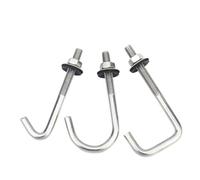 Ganci a L, ganci for soffitto, bulloni e viti in acciaio inossidabile 304 M5 M6, set con dadi rondelle, confezione da 4 pezzi(Straight M5x60mm 5sets)