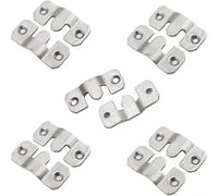 Ganci a L per Quadri e Specchi 4.4cm Antiruggine Ganci a L per | Acciaio antiruggine, per ideale per bagni e esterni, finitura argento o nera, misura compatta 4.4cm(Sliver Sigle hole)