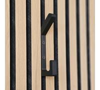 Ganci a L super resistenti per pannelli acustici, stampati in 3D, viti incluse, colore nero, adatti per pannelli con larghezza lamelle 12, 13, 14, 15, 16, 17 mm (14 mm)