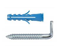 Ganci a rampino e tasselli in acciaio Oter per scaldagagni M8x70 44001