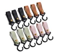Ganci a S, 12 Pezzi Ganci Appendiabiti con Passante in Pelle Ganci Colorati da Appendere a Forma di S da Campeggio 16 X 2cm Multifunzione Appendi Mestoli da Cucina per Cucina Bagno All'Aperto