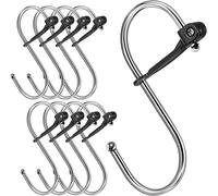 Ganci a S, 8Pcs Di Gancio a Forma Di S in Metallo Con Anello Di Sicurezza Ganci