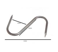 GANCI A S APPUNTITI DA MACELLAIO Kitchen Utilità Rack 10.2cm 100mm Acciaio Zp Di